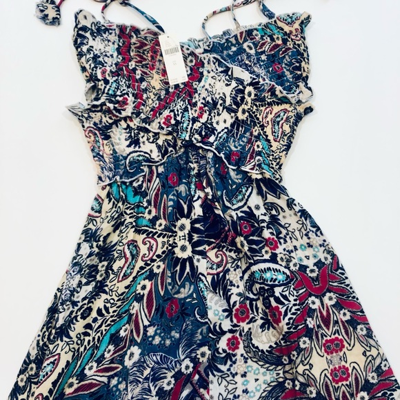 By Anthropologie Smocked Gauze Criss-Cross Dress.  XS. - Picture 8 of 11